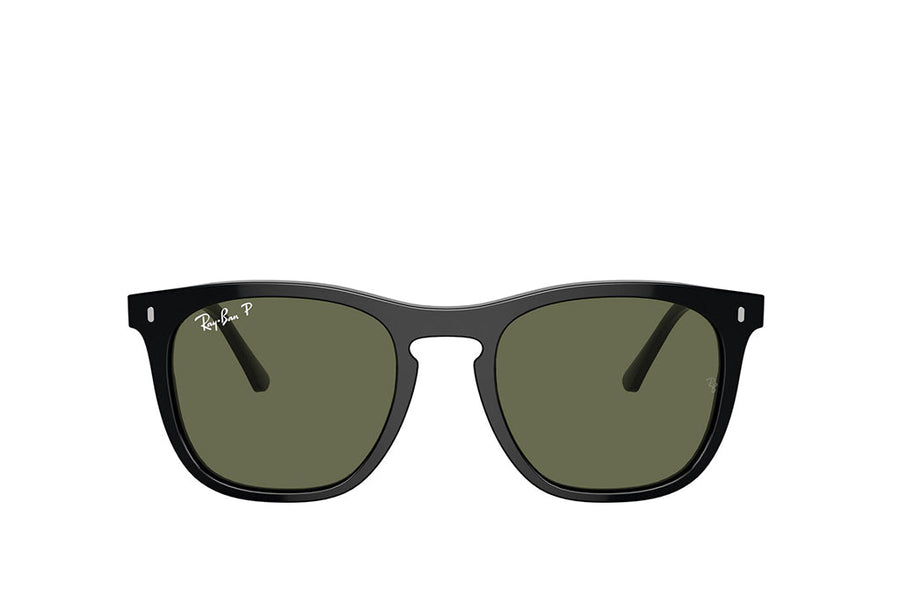 Ray-Ban RB2210 black polarized sunglasses front view