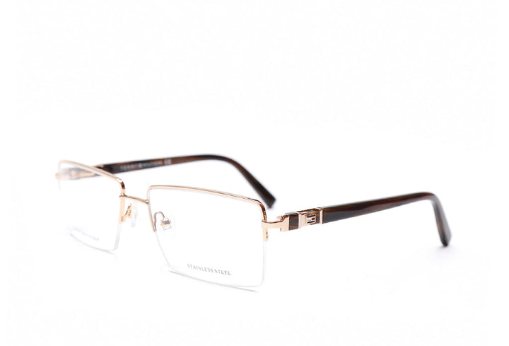 Tommy Hilfiger 6213 spectacle brown half-rim metal rectangular frame