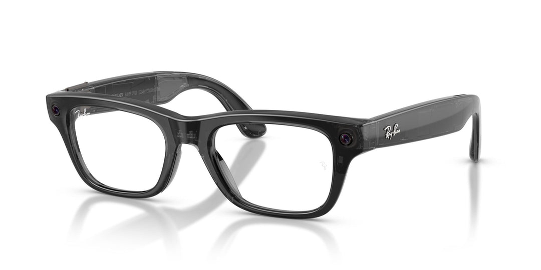 Ray-Ban Meta Blayzer 7001 Large Shiny Transparent Black - Clear