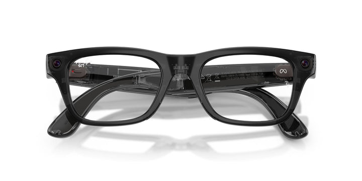 Ray-Ban Meta Blayzer 7001 Large Shiny Transparent Black - Clear