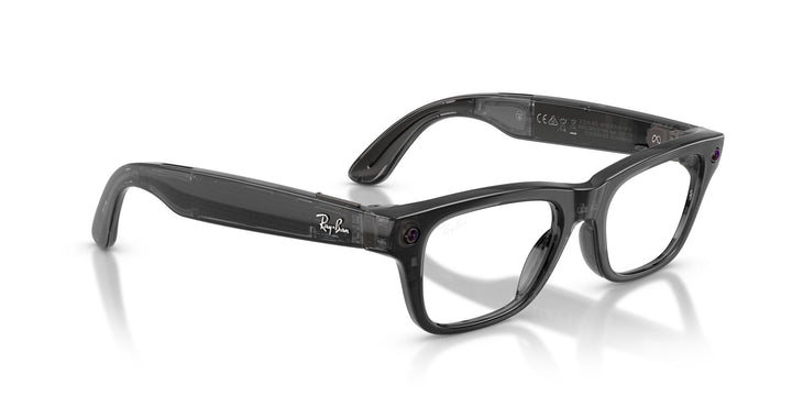 Ray-Ban Meta Blayzer 7001 Large Shiny Transparent Black - Clear