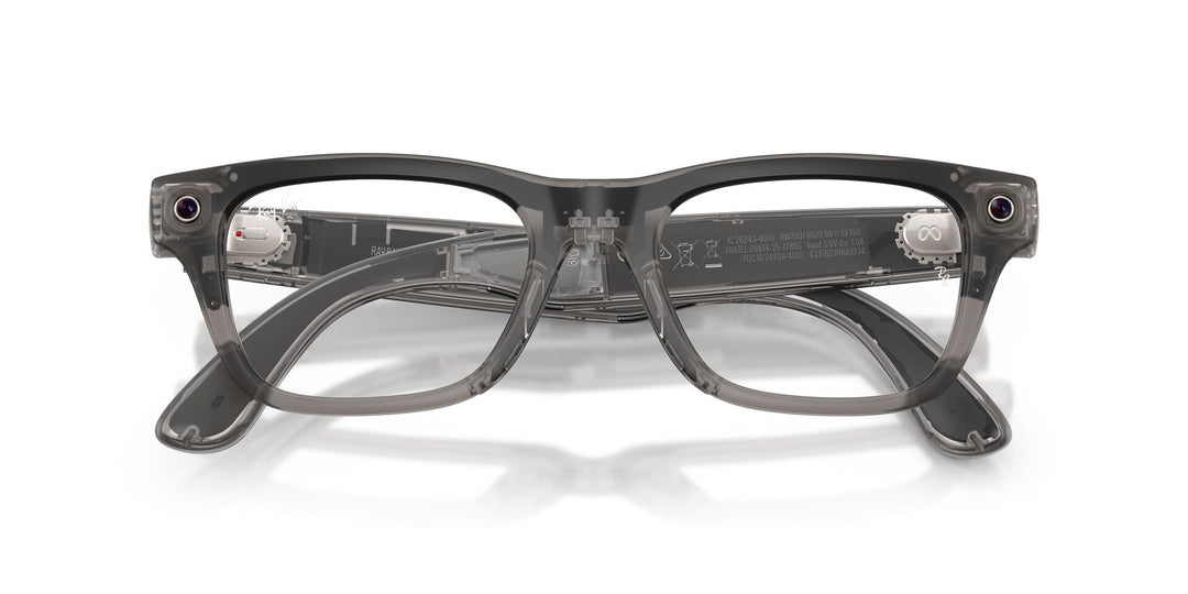 Ray-Ban Meta Blayzer 7001 Matte Transparent Ice Grey - Clear