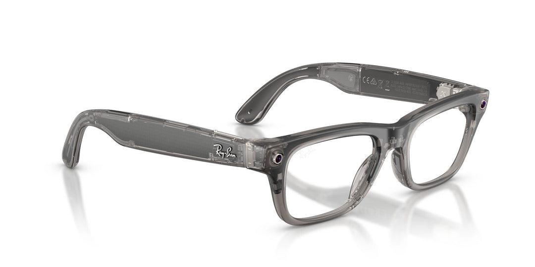 Ray-Ban Meta Blayzer 7001 Matte Transparent Ice Grey - Clear