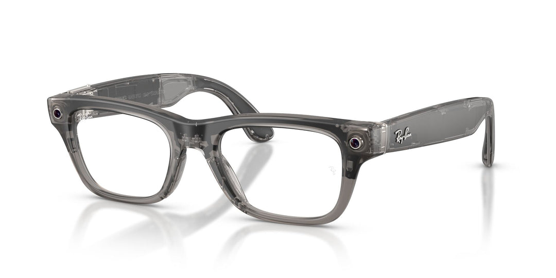 Ray-Ban Meta Blayzer 7001 Large Matte Transparent Ice Grey - Clear