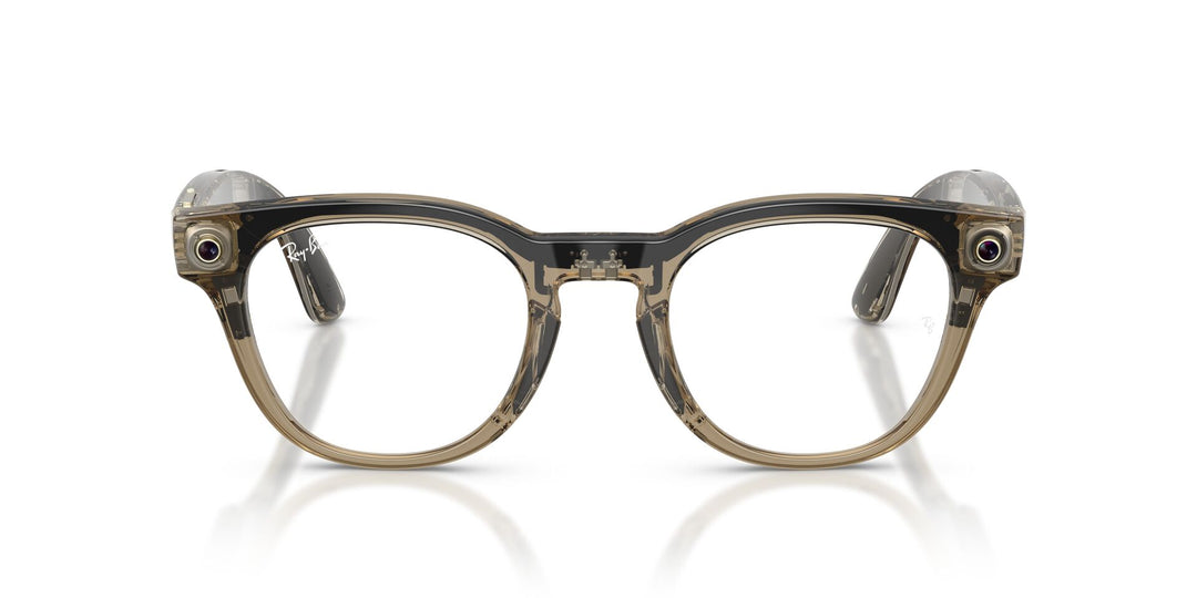 Ray-Ban Meta Scriber 7002 Shiny Transparent Stone Beige - Clear
