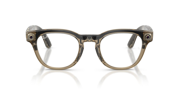 Ray-Ban Meta Scriber 7002 Shiny Transparent Stone Beige - Clear