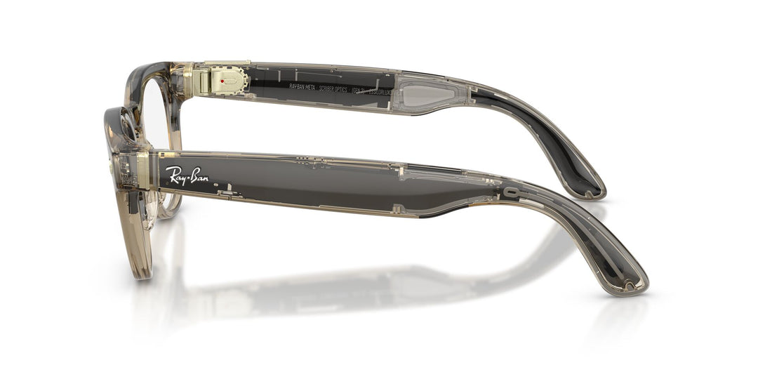 Ray-Ban Meta Scriber 7002 Shiny Transparent Stone Beige - Clear