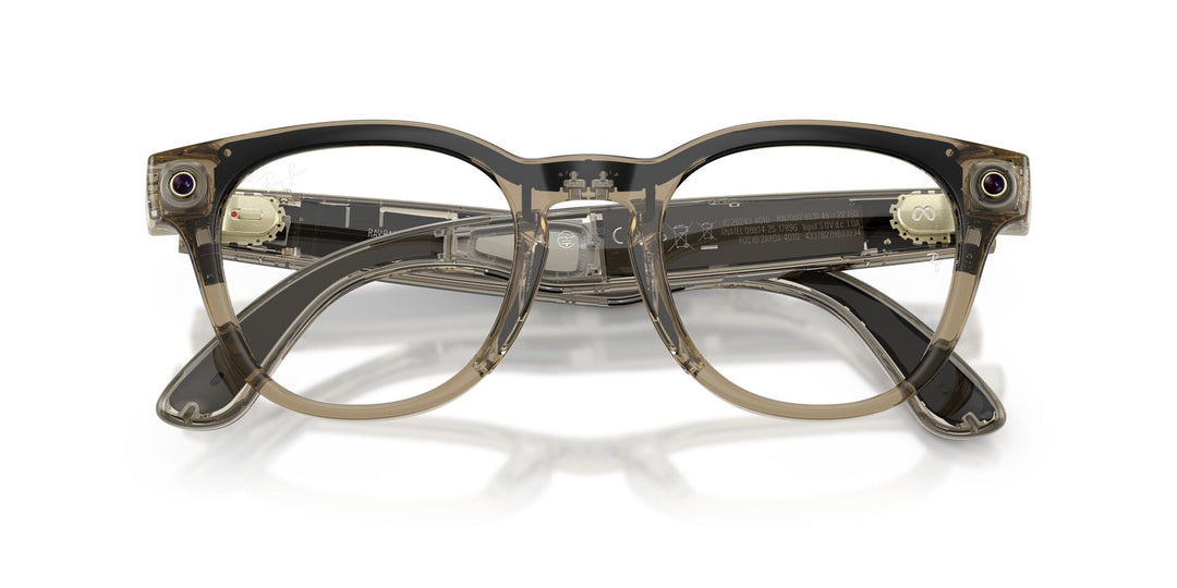 Ray-Ban Meta Scriber 7002 Shiny Transparent Stone Beige - Clear
