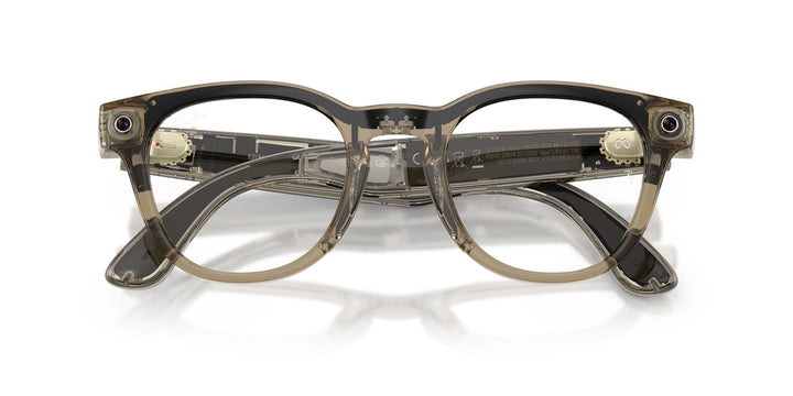 Ray-Ban Meta Scriber 7002 Shiny Transparent Stone Beige - Clear
