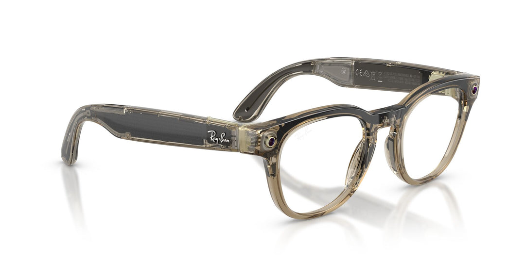 Ray-Ban Meta Scriber 7002 Shiny Transparent Stone Beige - Clear