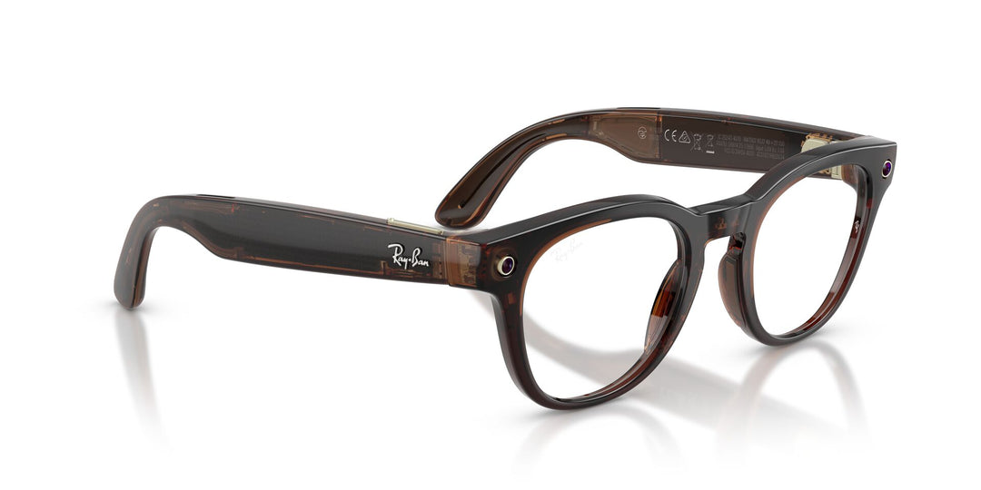 Ray-Ban Meta Scriber 7002 Shiny Transparent Umber - Clear