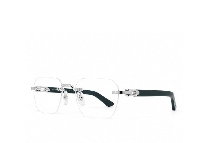 Cartier 0623O Silver/Green Spectacle