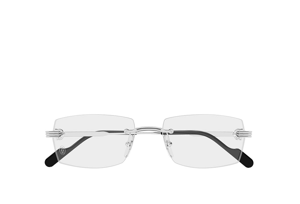 Cartier CT0578O rimless rectangular eyeglasses in gold metal finish