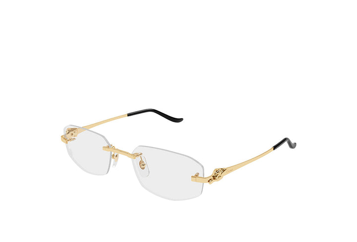 Cartier CT0601O rimless metal eyeglasses frame in gold finish