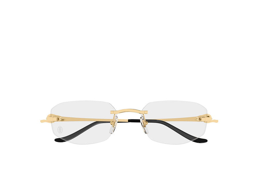 Cartier CT0601O rimless metal eyeglasses frame in gold finish