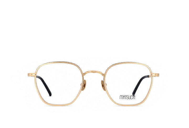 Matsuda 3101 Brushed Gold & Matte Black Spectacle