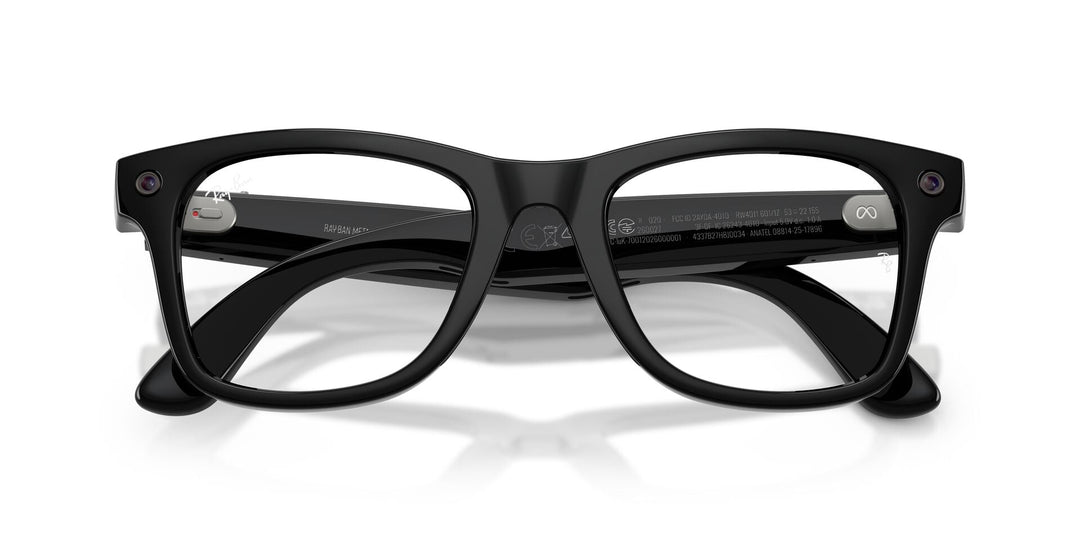 Ray-Ban Meta Gen 3 Wayfarer Shiny Black Clear/Grey | RW4011 601/1Z - image 10 - Large 53-22
