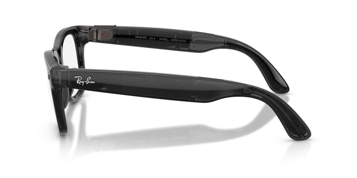 Ray-Ban Meta Gen 3 Wayfarer Polished Transparent Black Clear/Aquamarine | RW4011 690680 - image 8 - Large 53-22