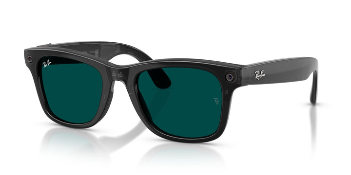 Ray-Ban Meta Gen 3 Wayfarer Polished Transparent Black Clear/Aquamarine | RW4011 690680 - image 3 - Large 53-22
