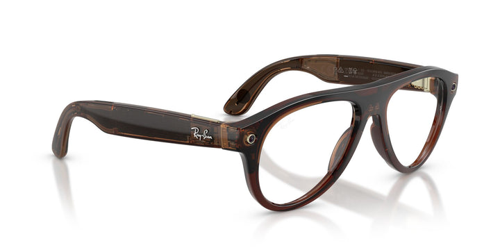 Ray-Ban Meta Gen 3 Aviator Polished Transparent Umber Clear/Jade | RW4016 6912JD - image 11 - 54-18