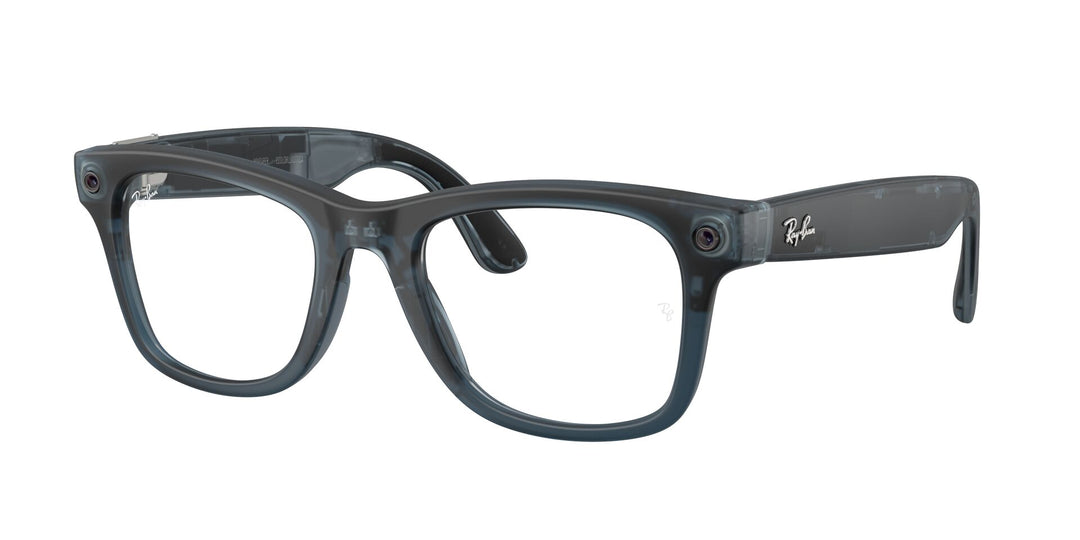 Ray-Ban Meta Gen 3 Wayfarer Matte Transparent Ocean Blue Clear/Grey | RW4011 69211Z - image 4 - Large 53-22