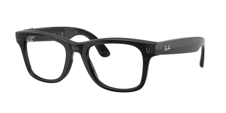 Ray-Ban Meta Gen 3 Wayfarer Polished Transparent Black Clear/Aquamarine | RW4011 690680 - image 4 - Large 53-22