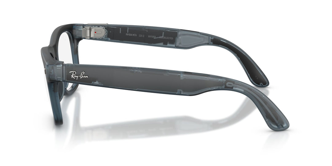 Ray-Ban Meta Gen 3 Wayfarer Matte Transparent Ocean Blue Clear/Grey | RW4011 69211Z - image 8 - Large 53-22