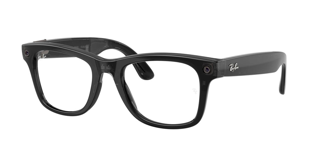 Ray-Ban Meta Gen 3 Wayfarer Polished Transparent Black Clear/Aquamarine | RW4011 690680 - image 4 - Large 53-22