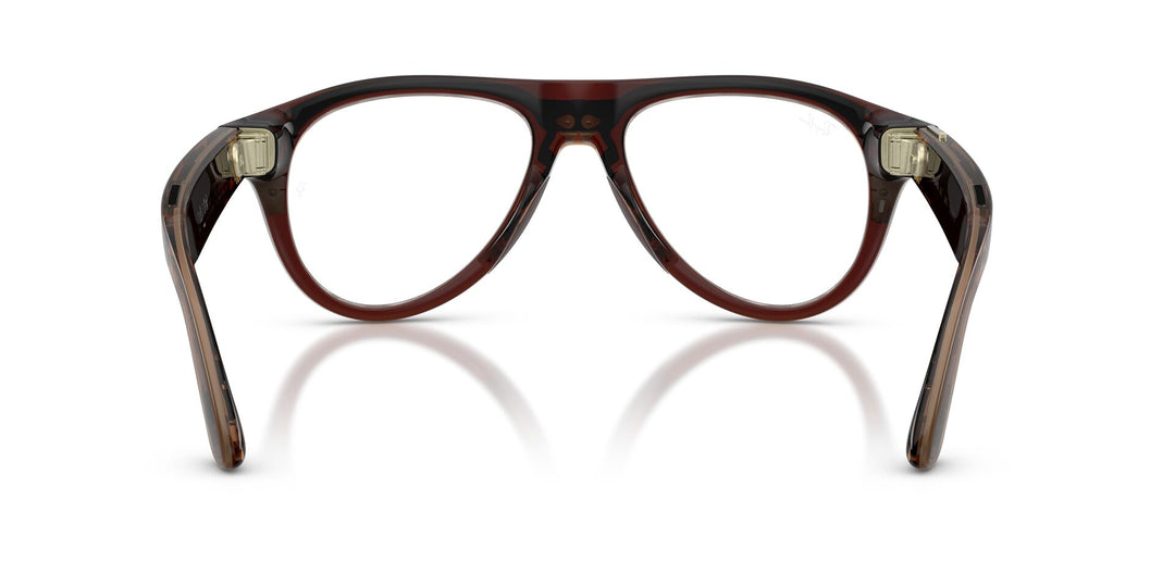 Ray-Ban Meta Gen 3 Aviator Polished Transparent Umber Clear/Jade | RW4016 6912JD - image 9 - 54-18