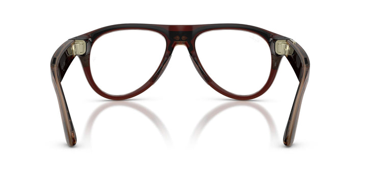 Ray-Ban Meta Gen 3 Aviator Polished Transparent Umber Clear/Jade | RW4016 6912JD - image 9 - 54-18