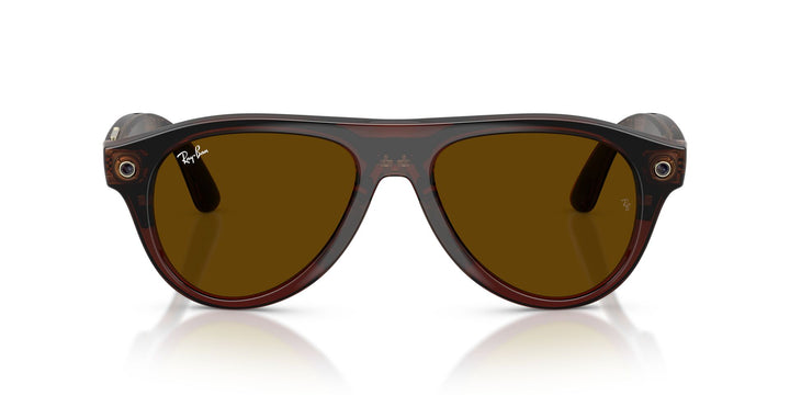 Ray-Ban Meta Gen 3 Aviator Polished Transparent Umber Clear/Jade | RW4016 6912JD - image 6 - 54-18