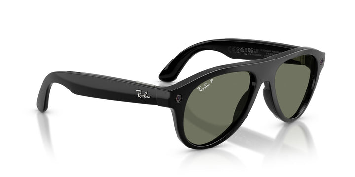 Ray-Ban Meta Gen 3 Aviator Shiny Black Green Polarized | RW4016 601/9A - image 8 - 54-18