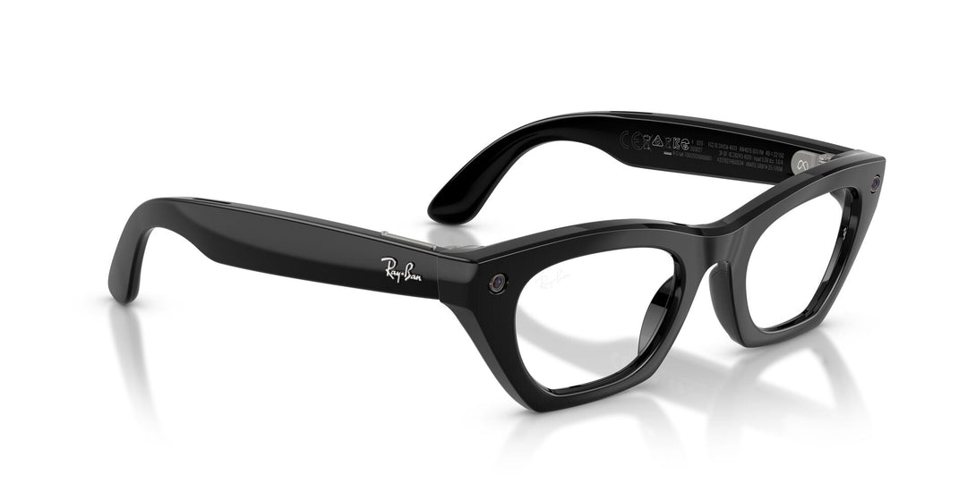 Ray-Ban Meta Gen 3 Zena Shiny Black Clear/Green | RW4015 