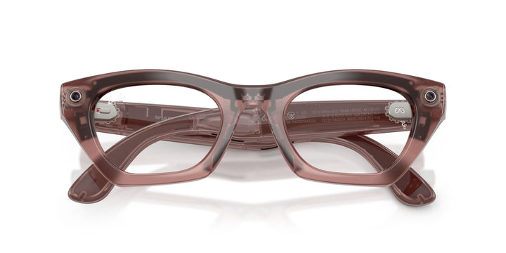 Ray-Ban Meta Gen 3 Zena Polished Milky Pink Blush Clear/Grey | RW4015 69161Z - image 10 - 49-22