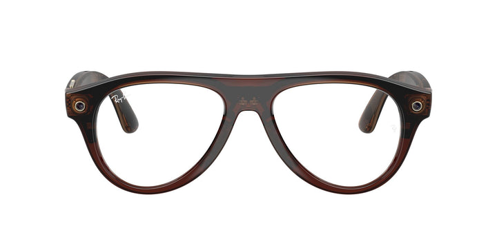Ray-Ban Meta Gen 3 Aviator Polished Transparent Umber Clear/Jade | RW4016 6912JD - image 1 - 54-18