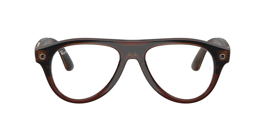 Ray-Ban Meta Gen 3 Aviator Polished Transparent Umber Clear/Jade | RW4016 6912JD - image 1 - 54-18