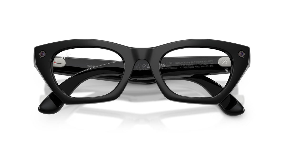 Ray-Ban Meta Gen 3 Zena Shiny Black Clear/Green | RW4015 