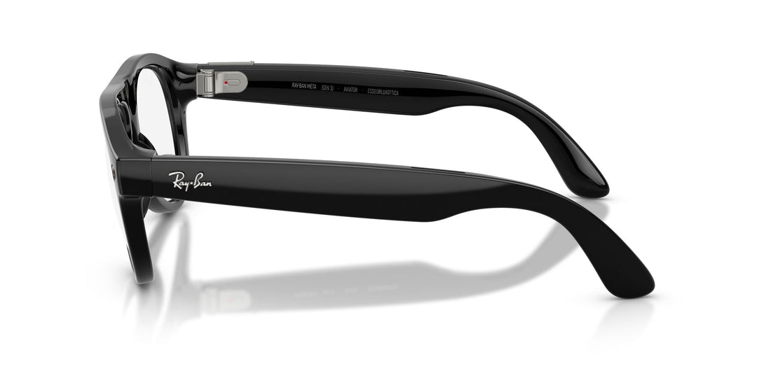 Ray-Ban Meta Gen 3 Aviator Shiny Black Clear/Green | RW4016 601/1M - image 8 - 54-18