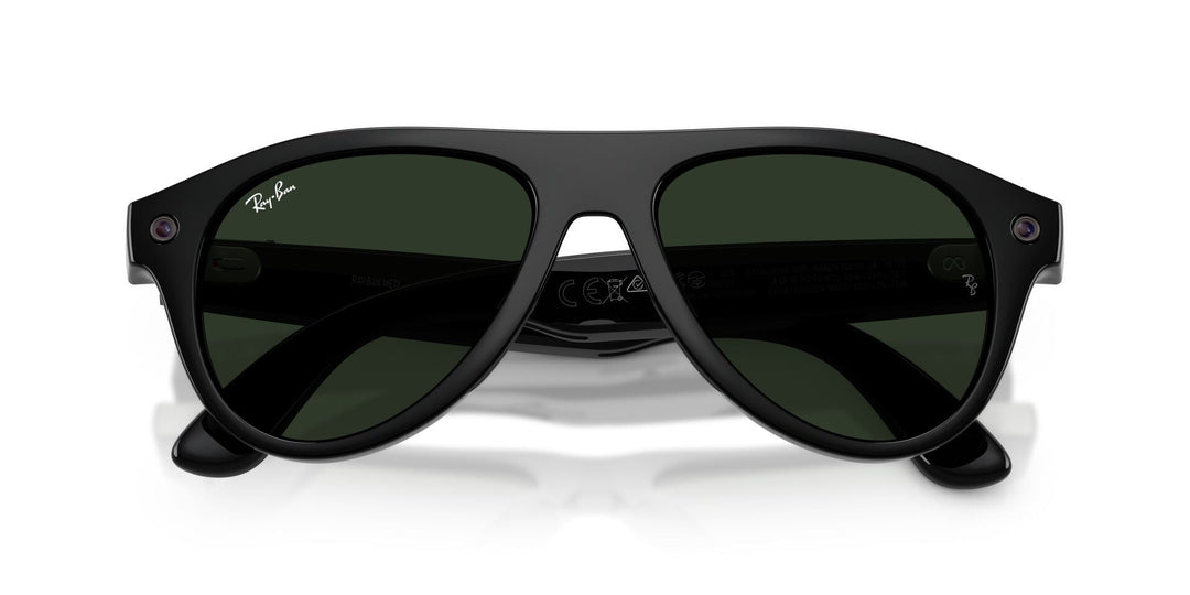 Ray-Ban Meta Gen 3 Aviator Shiny Black Clear/Green | RW4016 601/1M - image 7 - 54-18